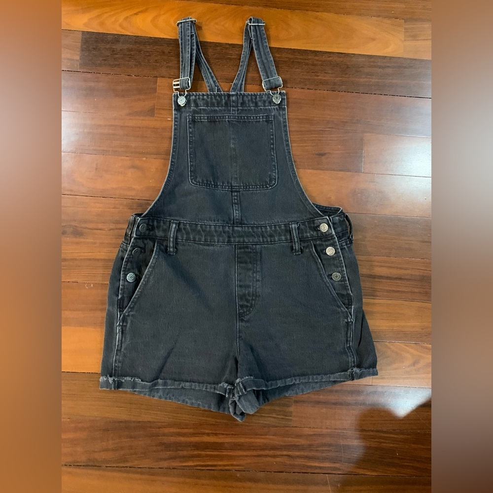 Madewell black jean overalls
